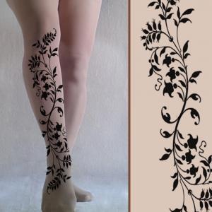 Large / Extra Large - Sexy Floral Swirl Tattoo..